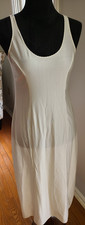 Vtg Bali Ivory Sleeveless Full Slip Dress Lingerie Nightgown Med Great Condition