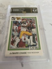 JA'MARR CHASE BENGALS 2021 CHRONICLES  DONRUSS RETRO RC #36 GRADED 8.5 L@@@K