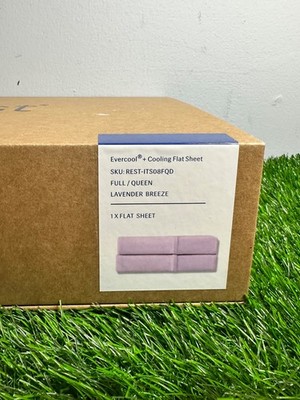 REST Evercool+ Flat Sheet Full/Queen Lavendar Breeze- New with Tags