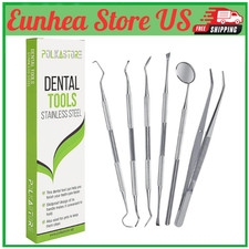 Dental Tools, 6-Pack Stainless Steel Teeth Cleaning Kit - Dental Scraper, Pic...