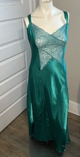 Vintage Victoria's Secret Gold Label Green bridal nightgown slip dress Sz M