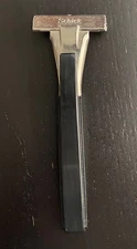 Vintage Schick M32 Chrome And Black Disposable Razor