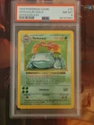 1999 POKEMON GAME SHADOWLESS #15 VENUSAUR-HOLO PSA 8