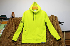 Reebok Men Dynamic Pullover Hoodie Sulphur Spring Yellow 3 Pockets Size Small