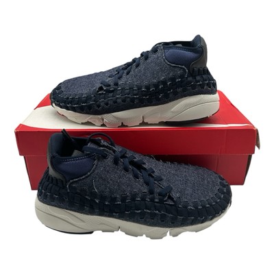 Nike Air Footscape Woven Chukka SE Shoes Mens 8 Navy Denim Sneakers 857874-400