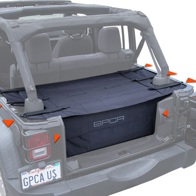 Gpca Cargo Cover For Jeep Wrangler Jk 4 Dr 2007-2018 Freedom Pack Pro