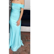 Blue Formal/Prom Off The Shoulder Mermaid Style Dress