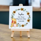 Winnie The Pooh Bear Baptism Christening Personalised Ceramic Tile And Easel