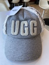 Ugg Brand New Grey Cap With Cream Teddy Fleece Detail