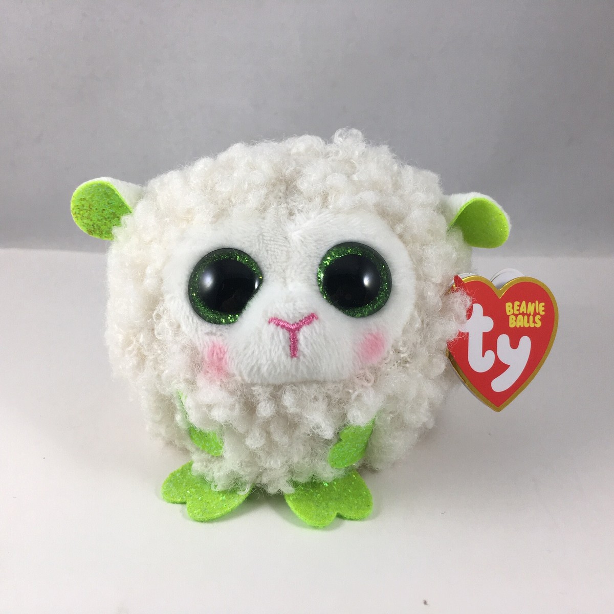Ty Puffies (Beanie Balls) - BAASBY the Easter Lamb (4 inch) Plush