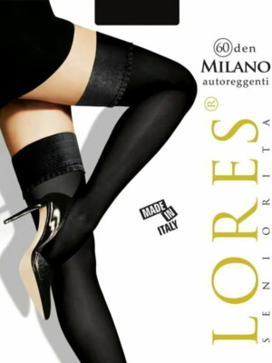 Lores Milano Autoreggente dense elastic thick smooth microfiber stockings 60 Den