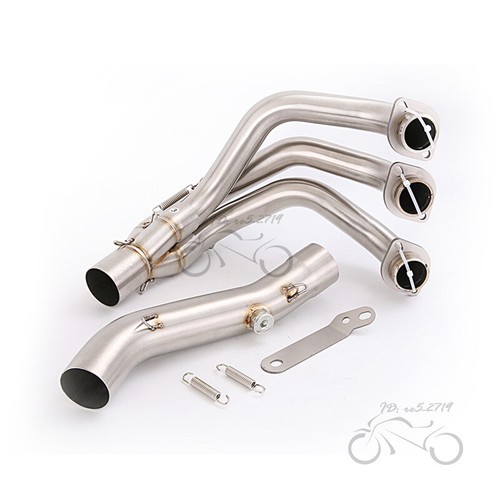 For Yamaha MT-09 Tracer 900 Full System Exhaust Tips Black Tail Front Link Pipe - Picture 3 of 10