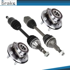 2 Front CV Axle Shaft & Wheel Hub Bearing For Chevrolet Traverse GMC Acadia Base