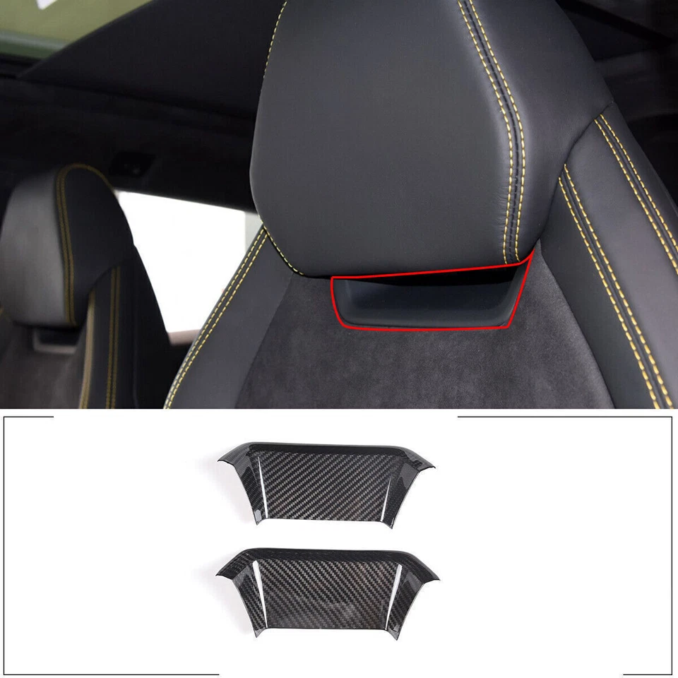 Cubierta delantera de asiento de fibra de carbono real para Lamborghini URUS 2018-2025 Foto 3 de 4