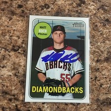 Matt Koch Signed 2018 Topps Heritage Auto Arizona Diamondbacks