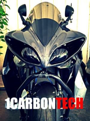 CARBON FIBER FRONT NOSE COWL FAIRING 09-2009-2010-2011 YAMAHA YZF