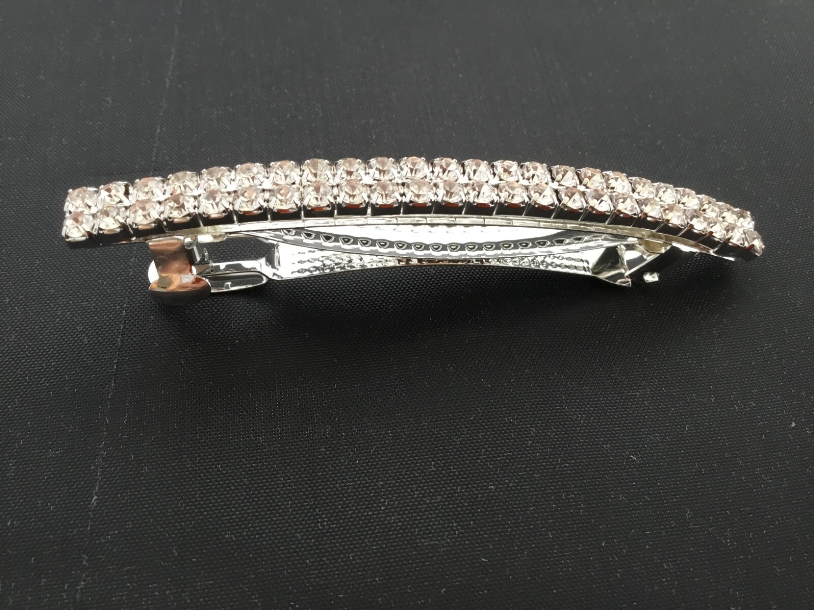 Silver Crystal Diamante Hair Grips Clips Slides. Barrette.bride