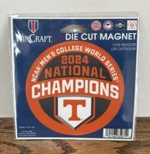 Tennessee Volunteers 2024 Baseball National Champions 5”x5” Die Cut Magnet