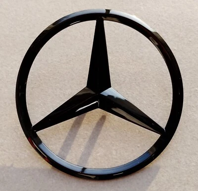 Original Logo Mercedes Étoile Noir Brillant coffre 2014-2021 82mm W205 Classe C