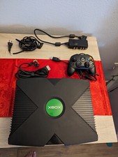 Original Xbox Console-Bundle-Includes A/V Pack/Component Cables/Great Condition 