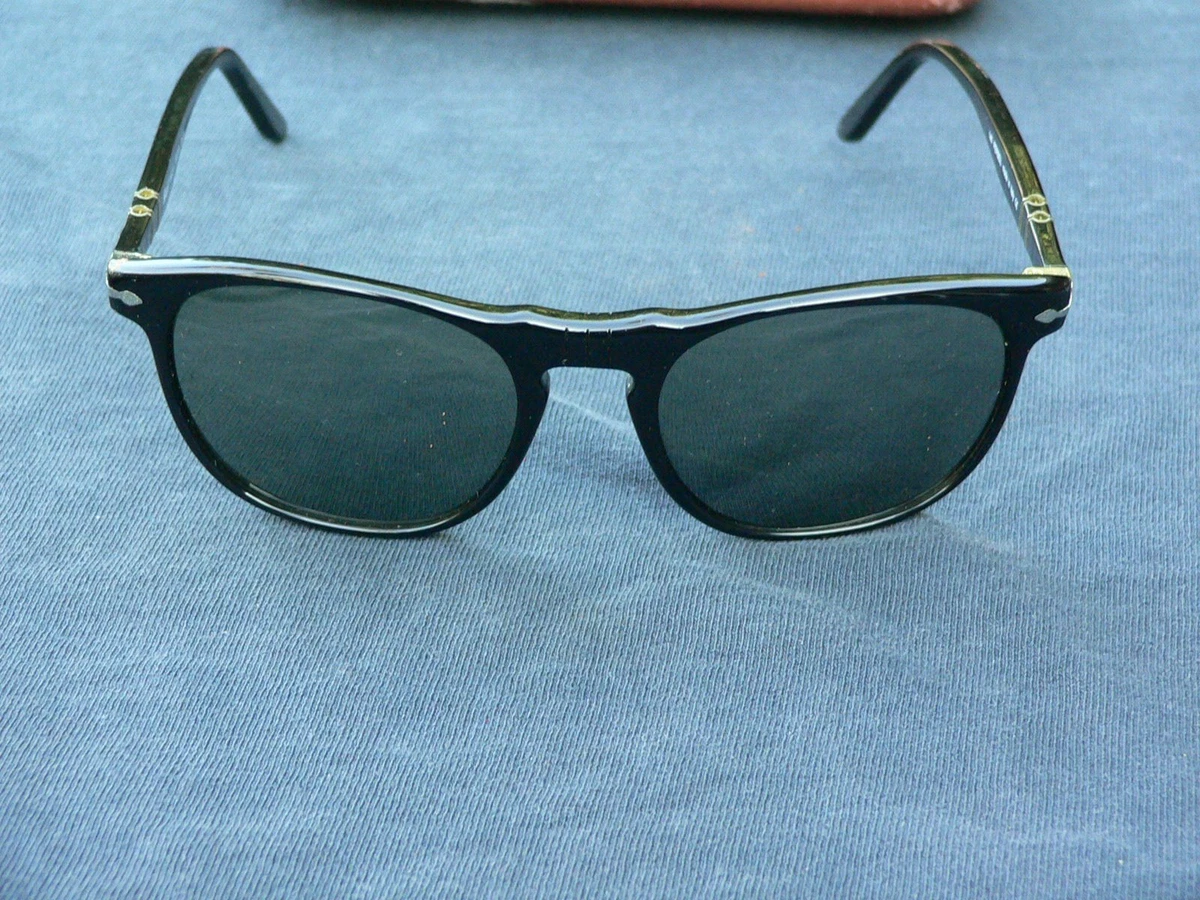 Vintage Persol Sunglasses Mirror lenses model 2502 Black Italy Ultra rare