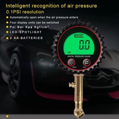 Digital Tire Air Pressure Gauge Checker HeavyDuty Accuracy for Truck Car RVs New
