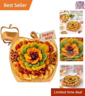 Dried Fruit Nut Gift Basket Extra Large Natural Snack Tray for Any Occasion