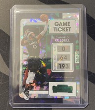 D'Angelo Russell #93 Green Cracked Ice SP  Game Ticket Fanatics Exclusive