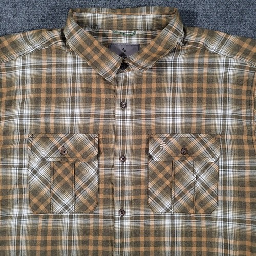 Royal Robbins Shirt Mens 2XL XXL Brown Button Up Standard Fit Outdoor Plaid - Picture 2 of 10