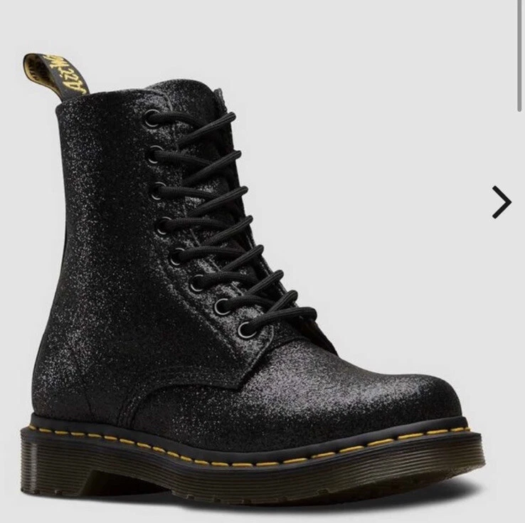 Womens black cheap glitter dr martens