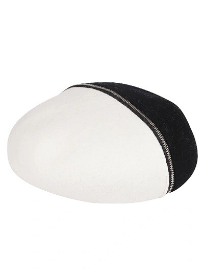 CA4LA Elegant Retro White Black Patchwork Warm Wo… - image 1