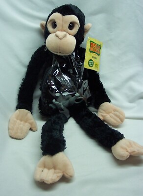 Wild Republic Belly Bunch BLACK CHIMP W/ PLASTIC TOYS 19'' STUFFED ANIMAL NEW