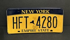 NEW YORK EMPIRE STATE  LICENSE PLATE - BLUE/GOLD — HFT ⭐️ 4280 —