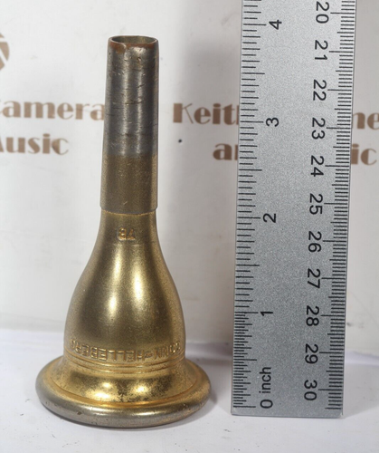CONN HELLEBERG Tuba Sousaphone mouthpiece 7B Gold plate pretty! vintage FreeShip