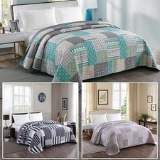 Tagesdecke Bettüberwurf Steppdecke Plaid Bett Decke Patchwork doppelseitig #1077