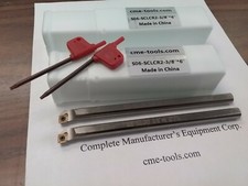 2pcs 3/8" Indexable Boring Bar, S06-SCLCR2, 3/8x6" OAL w.CCMT Insert, 1004-IDX38