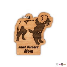 Saint Bernard Mom Keychain key chain keys charm v2 st. st