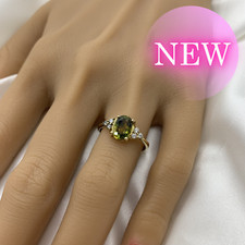 NEW Luxury 9ct Gold Created 2.11ct Tri-Colour Parti Sapphire Ring Size P-Q