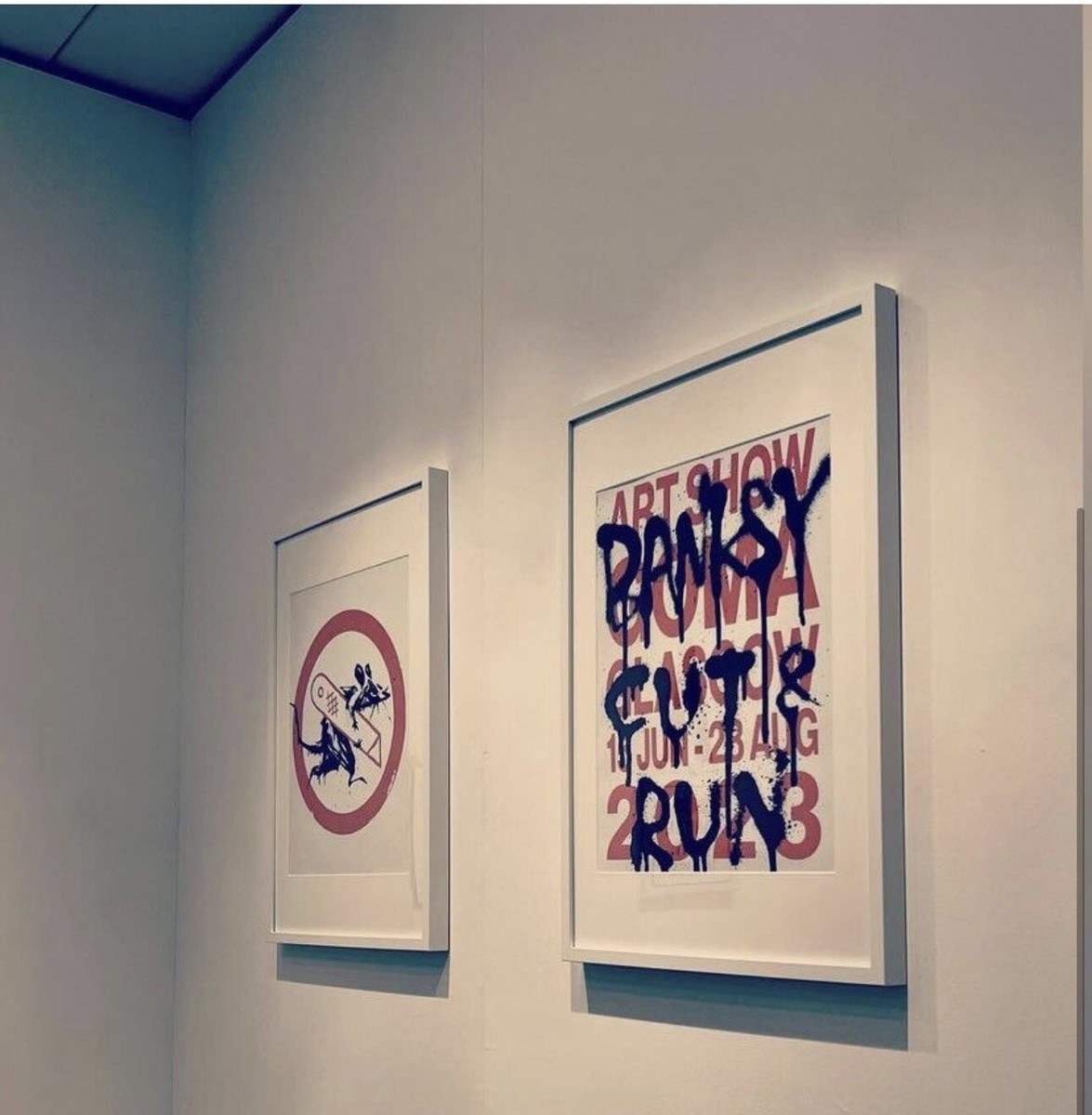 BANKSY “CUT AND RUN” GOMA EXHIBIT POSTER SET W/ Receipt