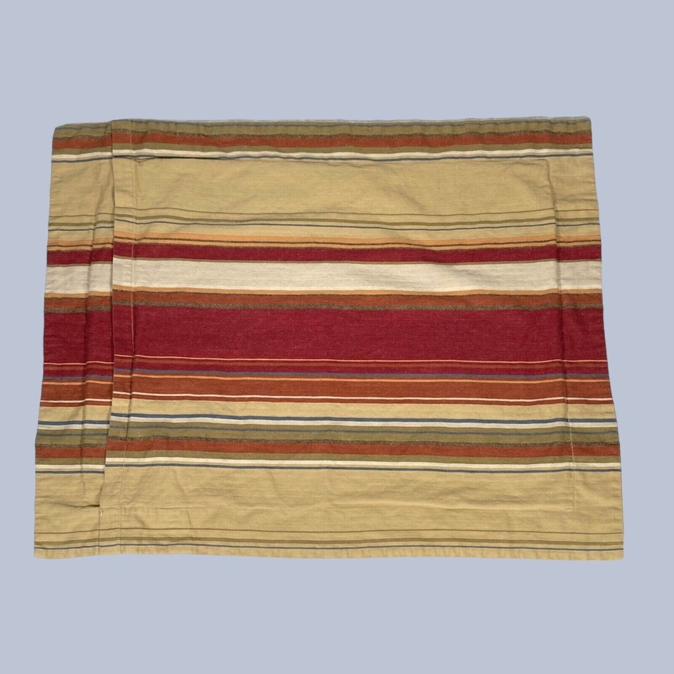 Pottery Barn Standard Pillow Sham Serape Stripe Linen Blend 1 Cover