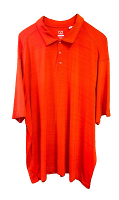 Cutter & Buck CB Dry Tec 4XT/4TGL Orange on Orange  Stripe s/s Shirt