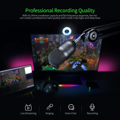 Razer Seiren Mini Microphone Ultra Compact Condenser Recording Gaming USB Mic AU - Picture 5 of 20