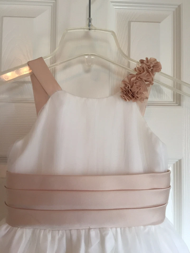 Vestido niña flor alfred angelo talla 6 marfil/champán Foto 3 de 4