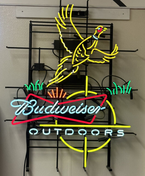 Flying Pheasant Hunters Outdoors Lager Beer 24"x24" Neon Light Sign Lamp Bar Pub