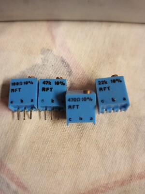 Drehwiderstand, Potentiometer RFT, DDR, 100, 470, 10k, 22k, 47k