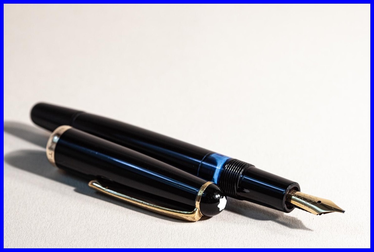 MONTBLANC 342 Piston Filler in black & gold with BROAD gold