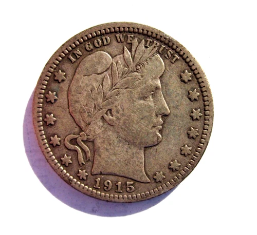 1915-D BARBER QUARTER DOLLAR 25C DENVER MINT NICE COLLECTOR FULL LIBERTY HIGH GR