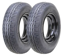 2PC New ZEEMAX Heavy Duty Highway Trailer Wheel 7-14.5 /12 Ply Load Range F Rim
