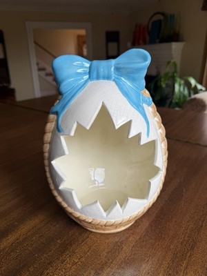 Hobbyist Hand Painted Ceramic Hatched Easter Egg-Colorful Signed 1983-Adorable