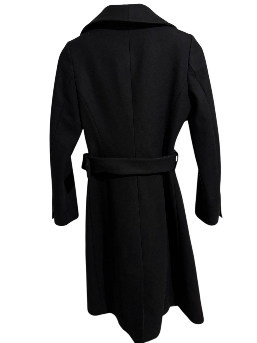 Ted Baker Madigan Coat Long Wrap Wool Cashmere Blend Jacket Size 1